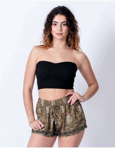 Women's Silk Print Shorts
