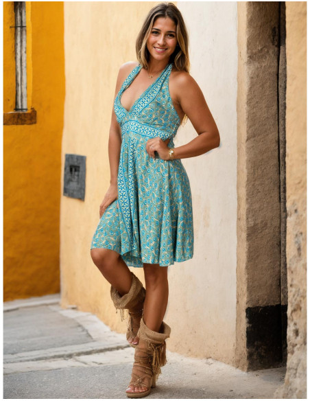 vestido-sexy-espalda-descubierta-estampado-verde