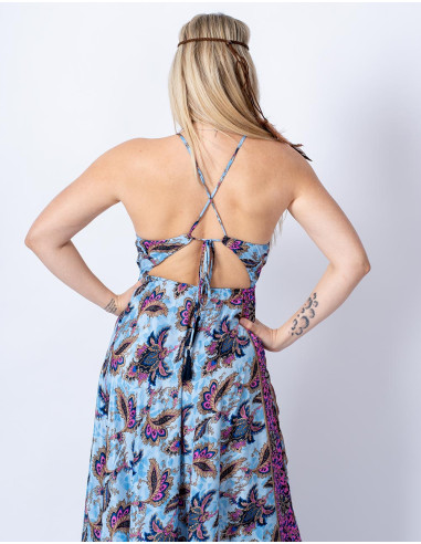 Long Dress with Crisscross Back