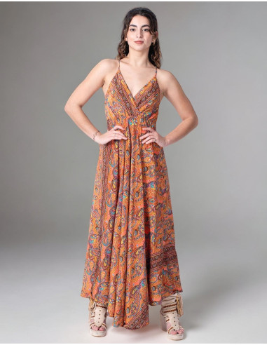 Long Dress with Crisscross Back