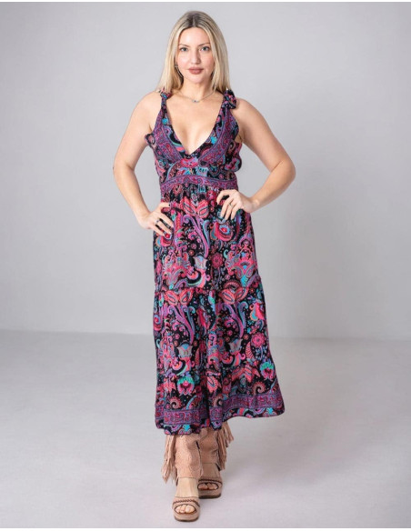 Midi Dress with Tie Straps