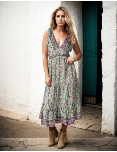 Hippie Chic Silk Dress