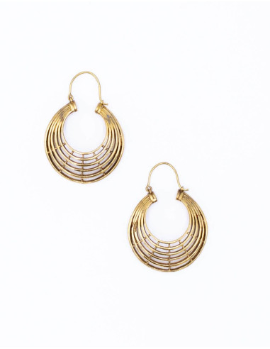 Golden Grille Earrings