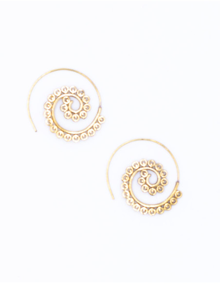 Gold Circular Earrings