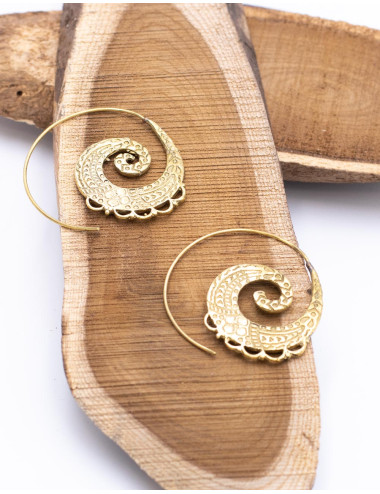 Gold Circular Earrings