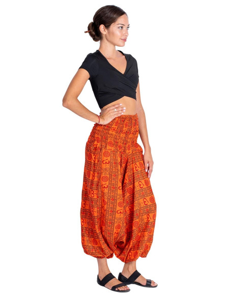 pantalon-hippie-naranja-dibujos-simbolo-om