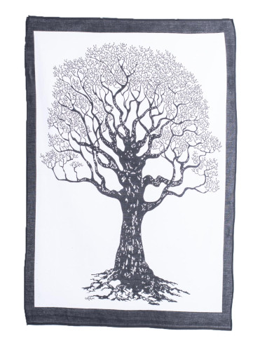 White Tapestry Black Tree