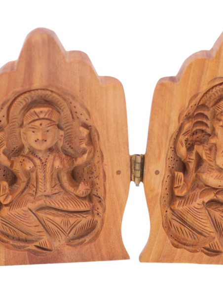 Hamsa Hand Statue with Ganesha and Lakshmi