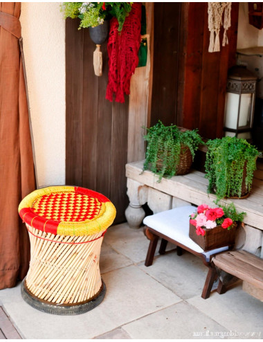Woven Bamboo Stool: Handmade in India | Comfortable and...