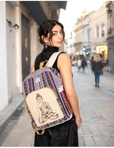 Unisex Hemp Backpack with Exclusive Buddha Design |...