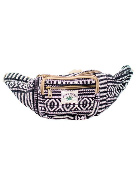 Kimago Unisex Waist Bag: Authentic Indian Handicraft in Multicolor Hemp