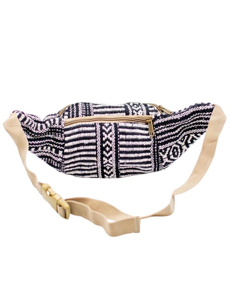 Kimago Unisex Waist Bag: Authentic Indian Handicraft in Multicolor Hemp