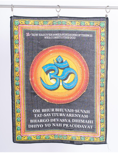 Authentic Indian Om Tapestry, Handcrafted and Exclusive in Cotton