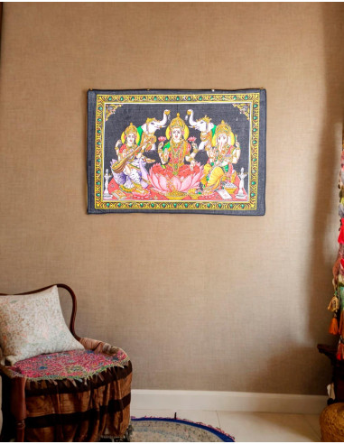 Authentic Hindu Art - Indian Gods Tapestry,...