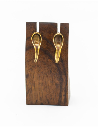 Handmade gold-plated brass snake-shaped...