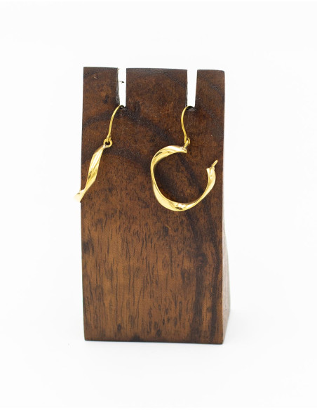 Handcrafted golden brass earrings – Unique Kimago design