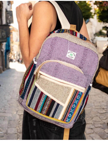 Unisex Hemp Backpack: Handcrafted, Unique, and Versatile...