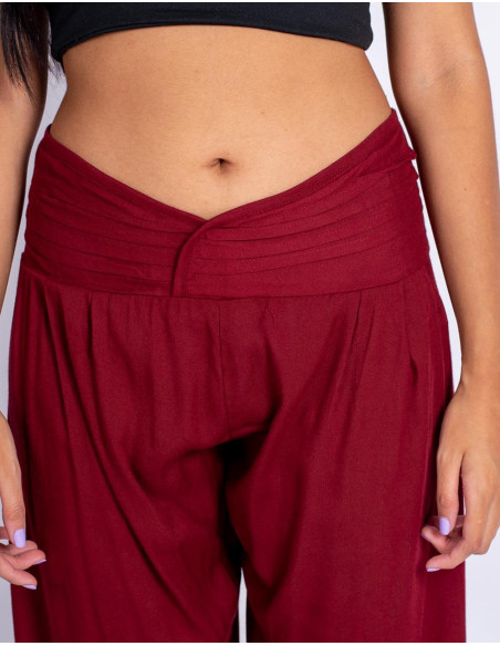 pantalon-mujer-burdeos-rayon-cintura-media