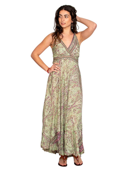 vestido-largo-mujer-boho-verde-estampado