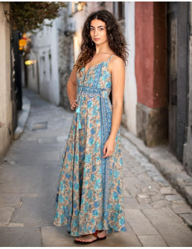 vestido-verano-hippie-gris-estampado-flores