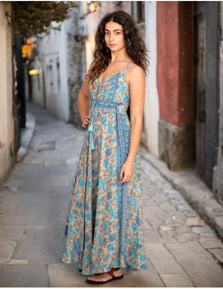 vestido-verano-hippie-gris-estampado-flores