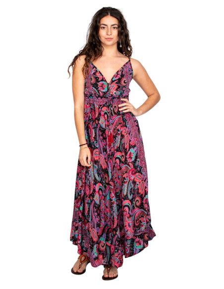 copy of KM2032B - Grey Floral Print Long Dress – Ethnic Fashion & Indian Authenticity