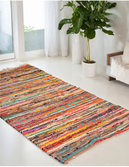 Large handmade Jarapa ethnic rug | Kimago
