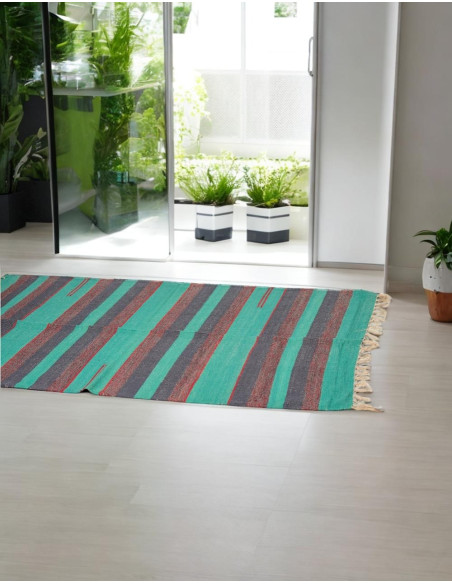 alfombra-india-colores-lineas-artesanal
