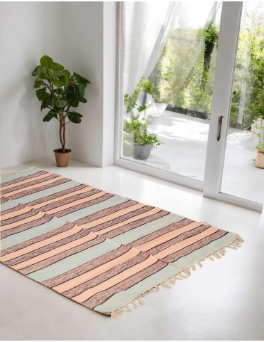 Handmade boho ethnic rug India | Kimago