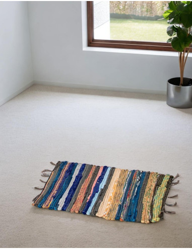 Multicolor handmade ethnic hippie rug | Kimago