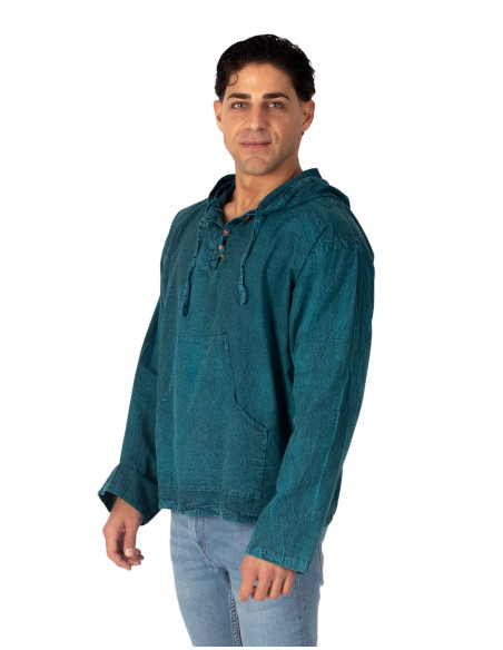 Light blue boho hoodie | Kimago