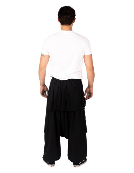 Black afghan pants with Om symbol | Kimago