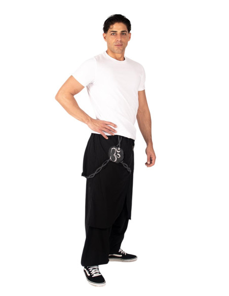 Black afghan pants with Om symbol | Kimago