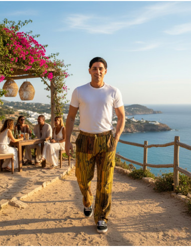 Kimago unisex hippie patchwork pants