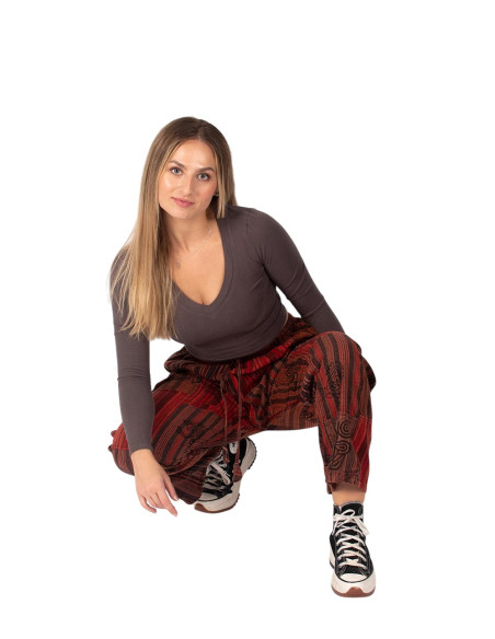 Kimago unisex patchwork straight trousers