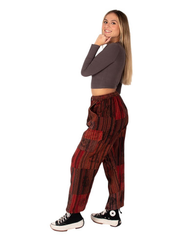 Kimago unisex patchwork straight trousers