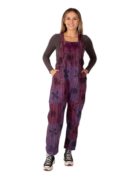 Purple boho jumpsuit unisex alternative clothing | Kimago
