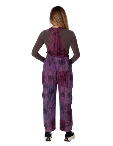 Purple boho jumpsuit unisex alternative clothing | Kimago