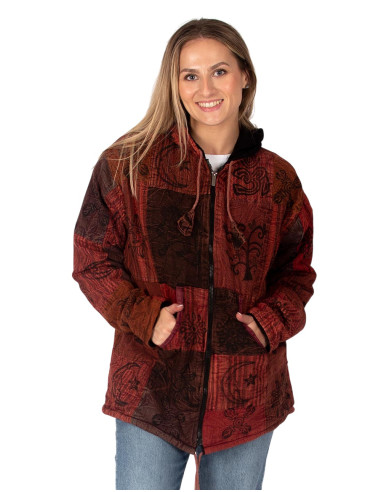 Unisex boho jacket with fleece lining | Kimago