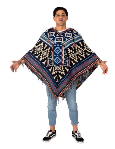 Poncho unisex artesanal con capucha | Kimago