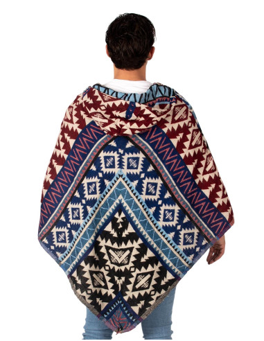 Poncho unisex artesanal con capucha | Kimago