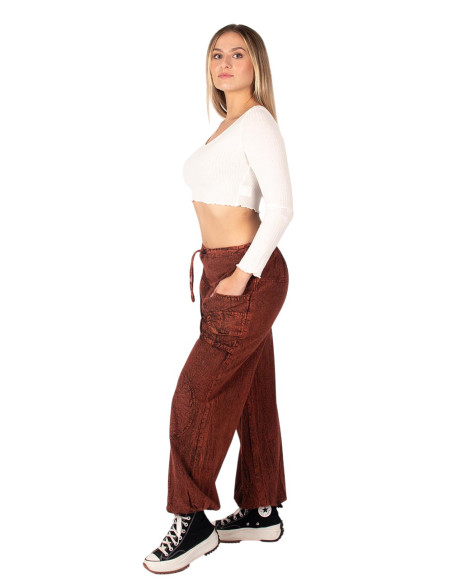 pantalon-bohemio-burdeos-kimago-mujer