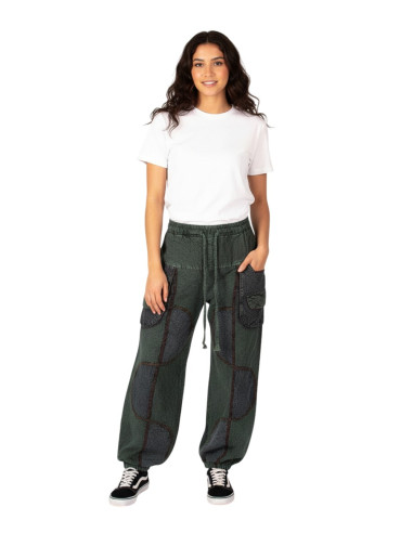 Kimago unisex green harem pants, handmade