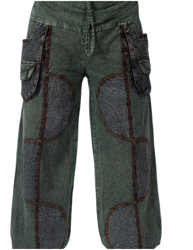 Kimago unisex green harem pants, handmade