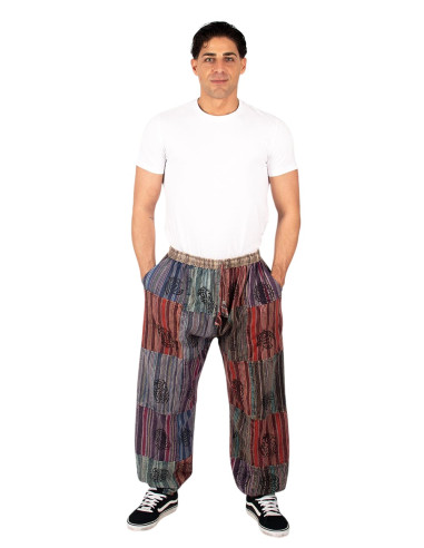 Kimago unisex patchwork harem pants, assorted...
