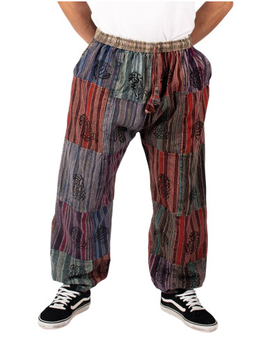 Kimago unisex patchwork harem pants, assorted...