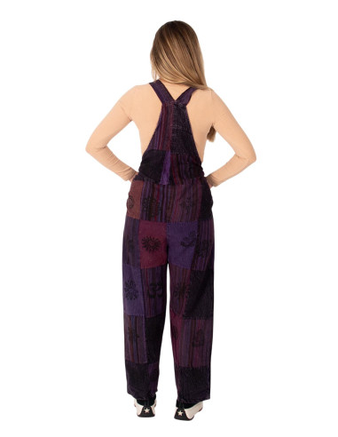 Mono unisex patchwork celeste o morado | Kimago
