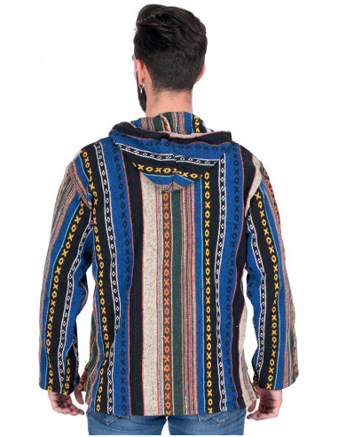 Handmade cotton ethnic boho sweatshirt | Kimago