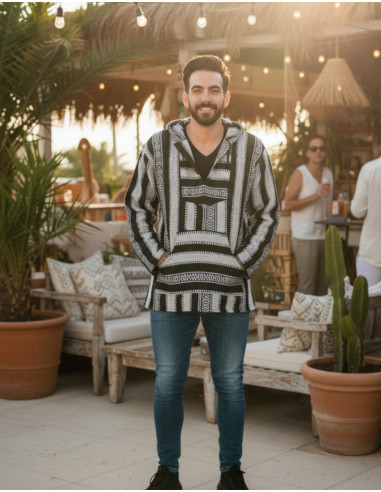 Handmade cotton ethnic boho sweatshirt | Kimago