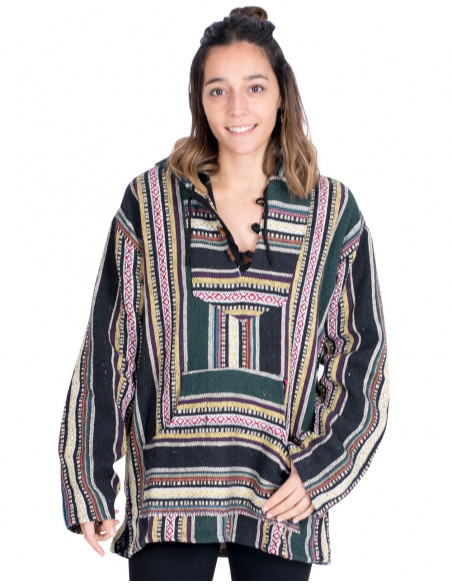 Handmade ethnic cotton unisex boho sweatshirt | Kimago